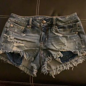 American Eagle shortie jean shorts stretch 4